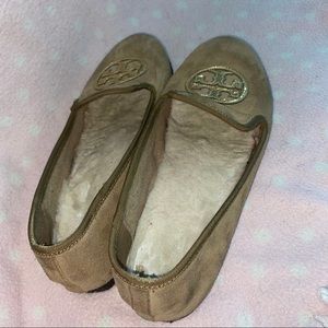 Tan Tory Burch Flats